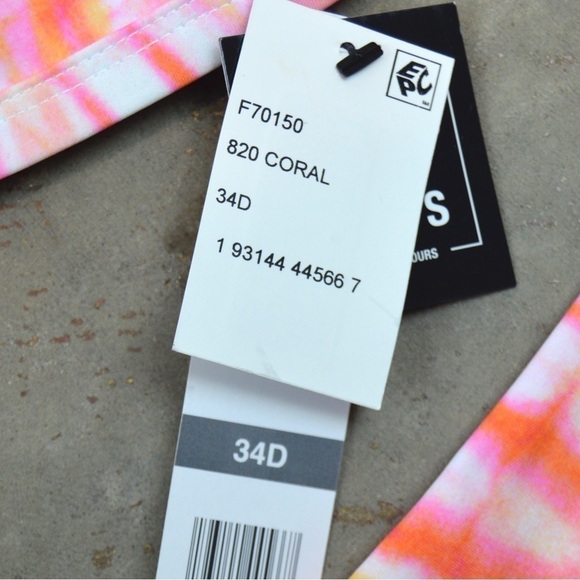 SUNDAZED Beka Tie-Dyed Bow Bikini Top, 32DD and 34D, New with Tags - Picture 8 of 12